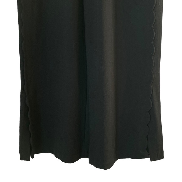 ANTHROPOLOGIE Freya Sleeveless Scalloped Trim Essential Black Jumpsuit (Size 4) - Picture 6 of 15